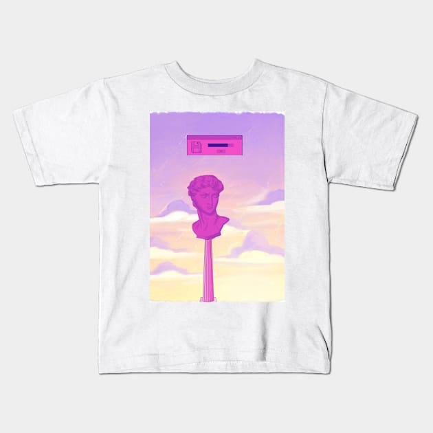 Aesthetic Vaporwave 00s sculpture Kids T-Shirt by Laakiiart